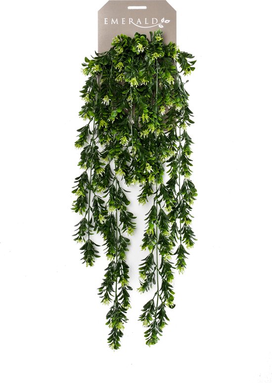 Foto: Emerald kunst hangplant boxwood berry 75cm kunstplanten voor binnen