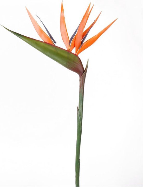 Emerald - Kunstbloem Paradijsvogelbloem 90cm oranje - Kunstplanten voor binnen