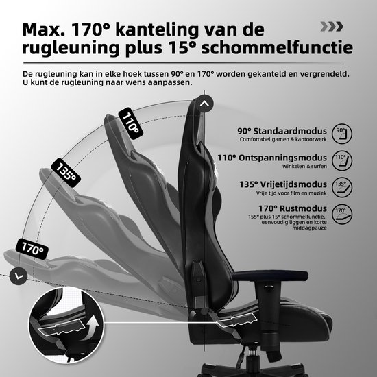Gamingstoel - ComfortX - Verstelbaar - Gevoerd - Rood Gamingstoel - ComfortX - Verstelbaar - Gevoerd - Rood