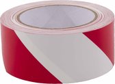 Kortpack - Vloermarkeringstape 50mm breed x 33mtr lang - Rood/Wit - 6 rollen - Vloertape - Signalisatietape - (021.0401)