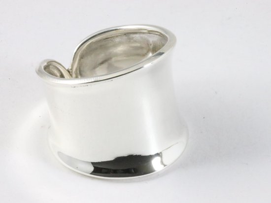 Brede hoogglans zilveren ring - maat 18.5