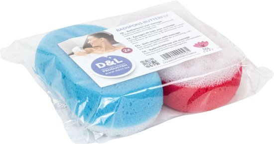 D&L Badsponsen Butterfly - 2 stuks - Massagezijde - Verschillende ...