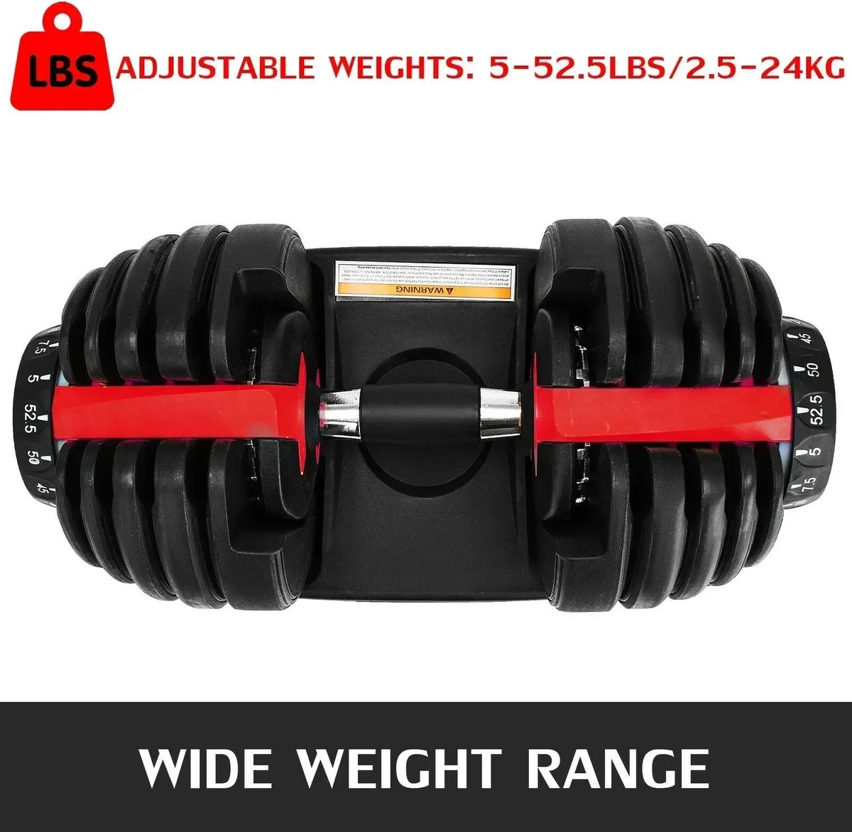 NewWave® - Dumbell Verstelbaar - Gewicht Tot 24KG - Fitness Apparatuur - Training - Halter - Gewichten Set
