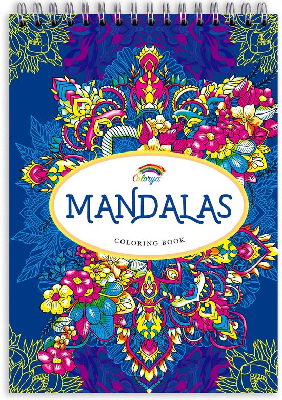 Colorya Mandala-kleurboeken voor volwassenen, A4, mandala-kleurboek voor volwassenen, hoogwaardig papier, zonder medium, eenzijdig bedrukt