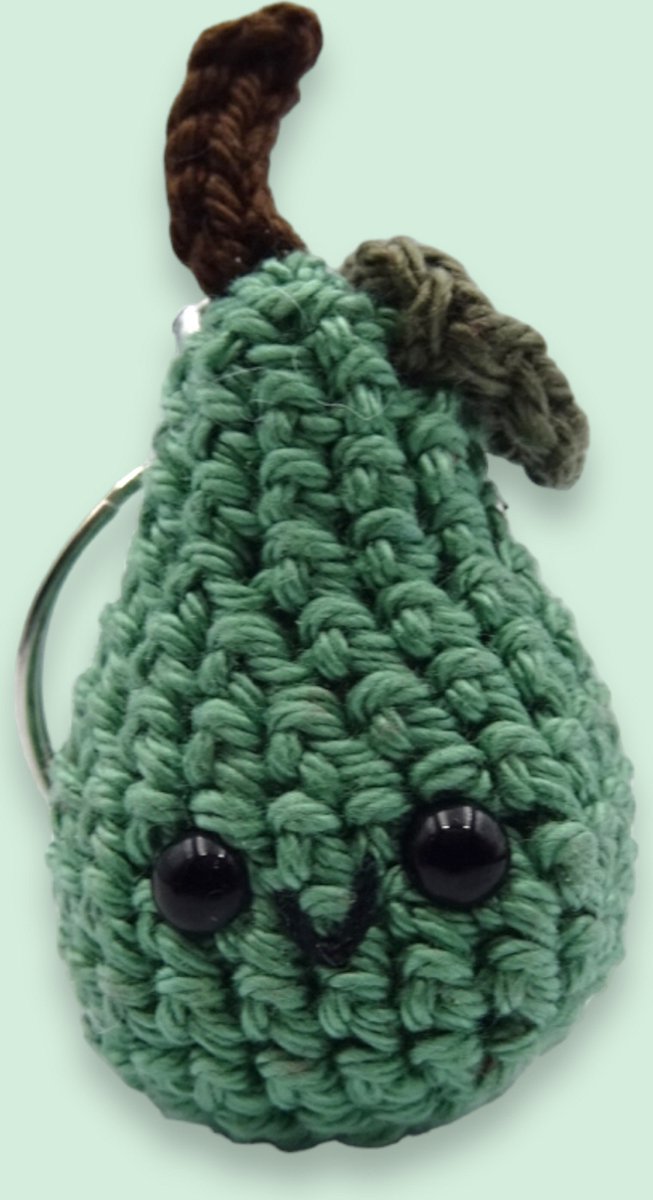 Knuffelsenzo - Peer - Gehaakt - Kado - Geschenk - Tassenhanger - Versiering - Beterschap - Toffe peer - Peertje