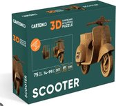 CARTONIC- Scooter- 3D Puzzel-Speelgoed- Puzzel-DIY- Creatief- Karton- Kinderen en volwassen- 3D- puzzel-