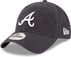 New Era - Dad Cap - Atlanta Braves MLB Core Classic Dark Grey 9TWENTY Adjustable Cap