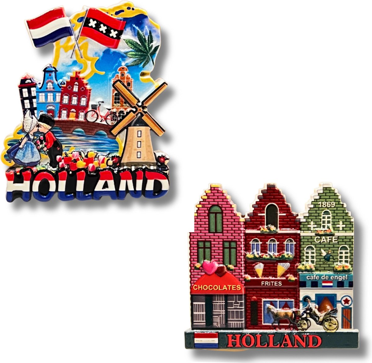 Koelkastmagneten Set: Uniek Holland - Souvenirs - 2 stuks