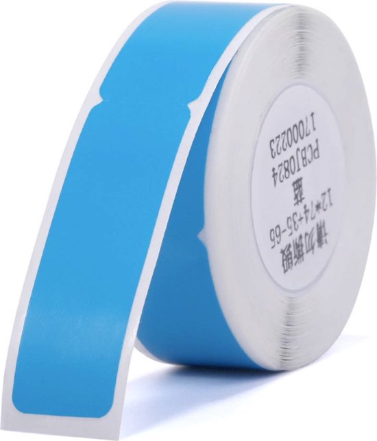 NIIMBOT A2K18638501 Etiketten (rol) 72 x 12.5 mm Blauw 65 stuk(s) Kabeletiketten