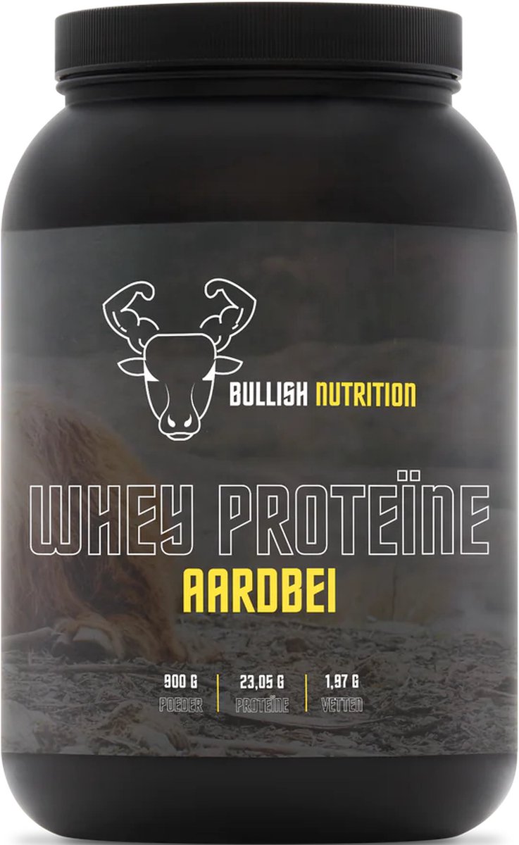 Bullish Nutrition - whey protein - Aardbei - 900g