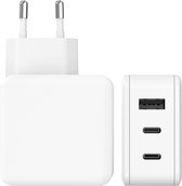 Adaptateur USB C 3 ports 65W - Chargeur iPhone, ordinateur portable & MacBook - Chargeur rapide iPhone 15 - Chargeur USB C - Adaptateur USB C - Chargeur USB C - Universel