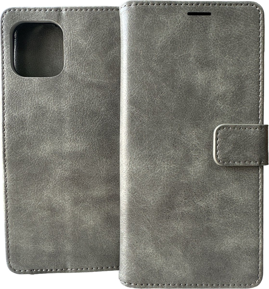 Portemonnee Book Case Hoesje Geschikt voor: Motorola Edge 20 Lite grijs