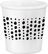 Tasses à expresso de Luxe - pois blanc-noir - boîte de 12 - belle qualité robuste