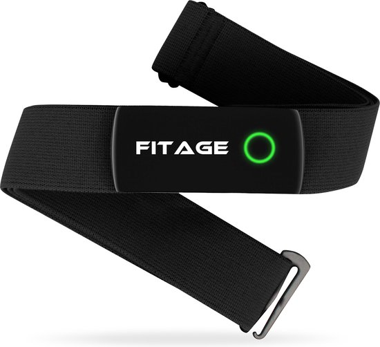 FITAGE Hartslagmeter L HRM-DUAL - Hartslagmonitor Band met Bluetooth en ANT+ Sensor - Oplaadbare Batterij