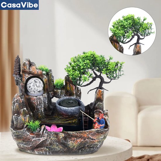 Kamerfontein indoor tafelfontein desktop waterval met LED