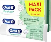 Oral-B PureActiv Essential Care Tandpasta Set van 2 x 75 ml