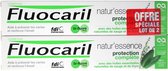 Fluocaril Natur'Essence Complete Bescherming Bi-Fluorescerende Tandpasta Set van 2 x 75 ml