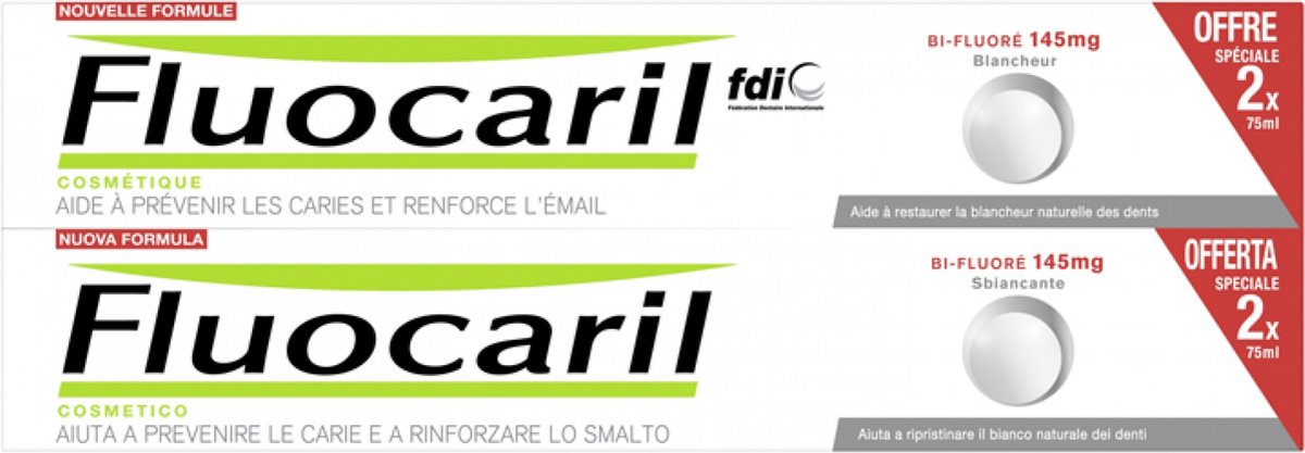 Tandpasta Fluocaril Whitening (2x75 ml)