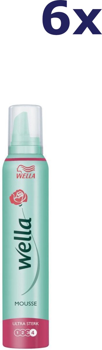 Bol.com Wella Ultra Strong Hold Mousse - 6 x 200 ml aanbieding