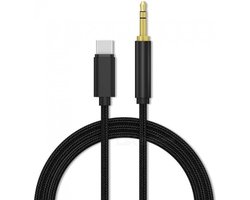 *** USB-C-naar-3,5-mm-Koptelefoon-Aux-Kabel-1m-Zwart – van Heble® ***