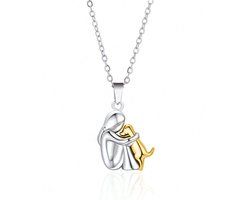 Ketting met hangertje meisje met hondje