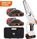 YE® Mini Kettingzaag 21V - Snoeizaag - Takkenzaag - Handzaag - Inclusief 2 Accu's en Opbergkoffer
