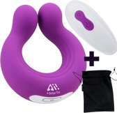 Aii Vibrating Cock Ring + Sac de rangement gratuit - Stimulateur de clitoris 9 réglages - Anneau pénien - Anneau pénien vibrant - Sextoys - Violet