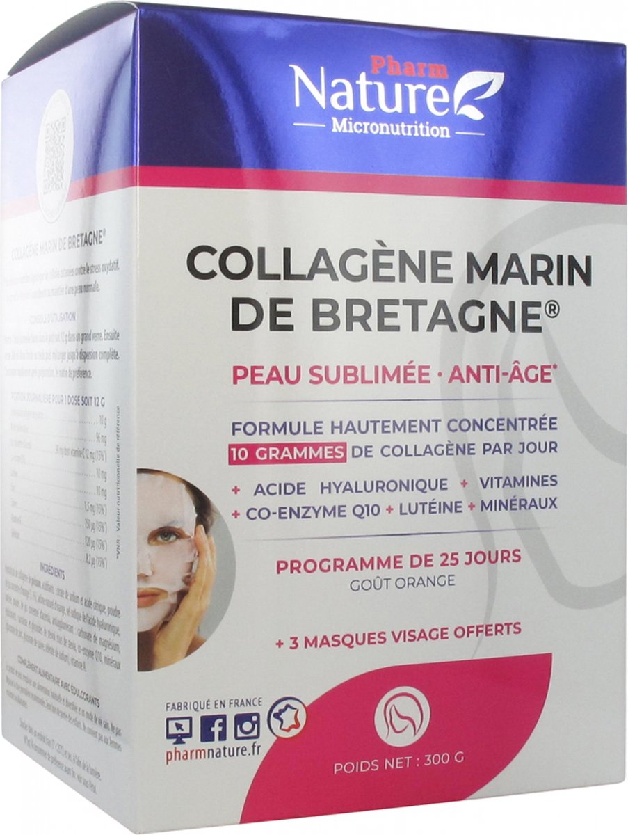 Goedkoopste Pharm Nature Brittany Marine Collageen Gesublimeerd Anti-Ageing Huid 300 g