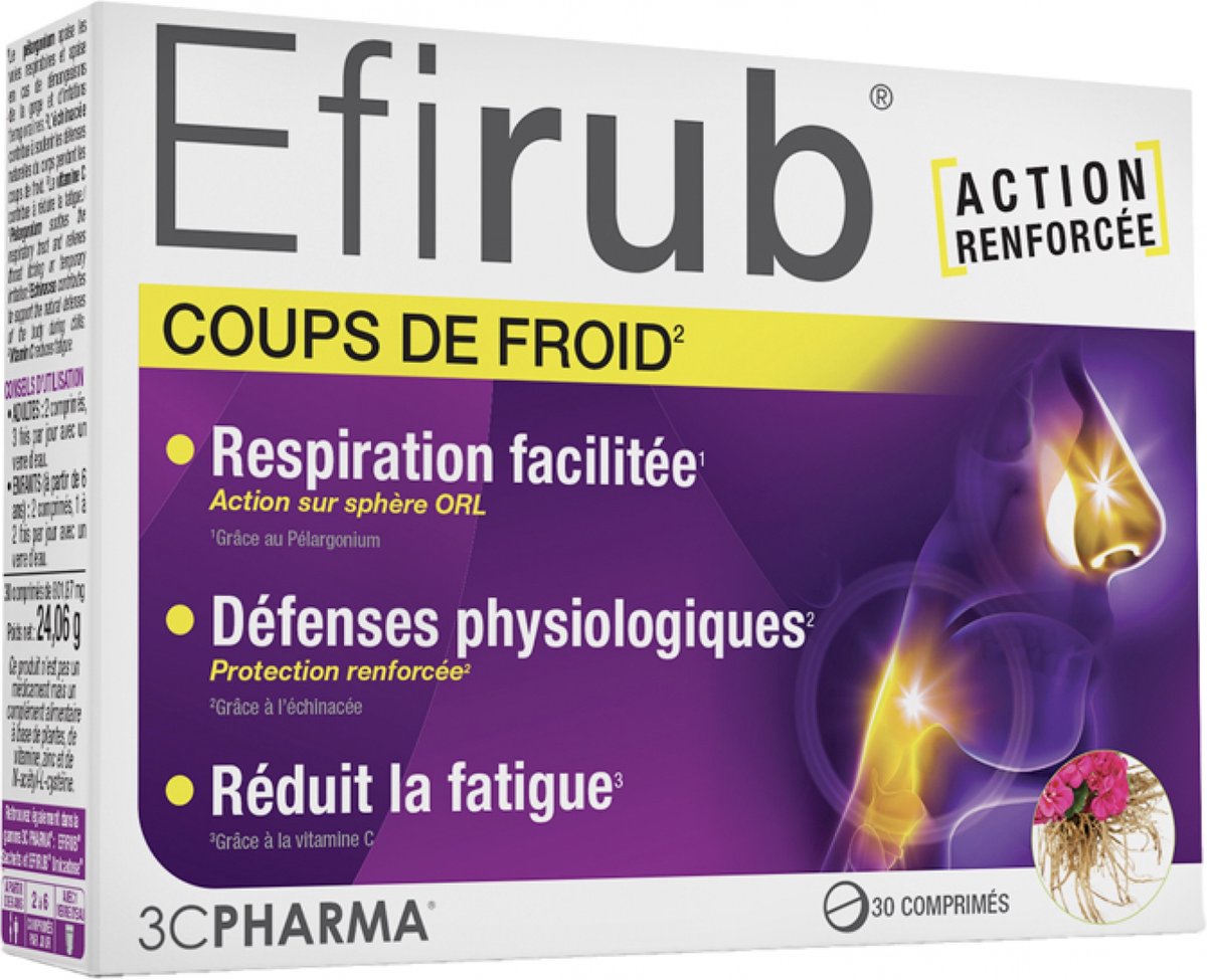 3C Pharma Efirub Coups de Froid 30 Tabletten