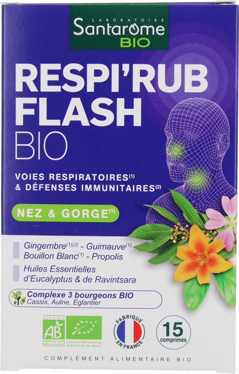 Goedkoopste Santarome Respi'Rub Flash Bio 15 Tabletten