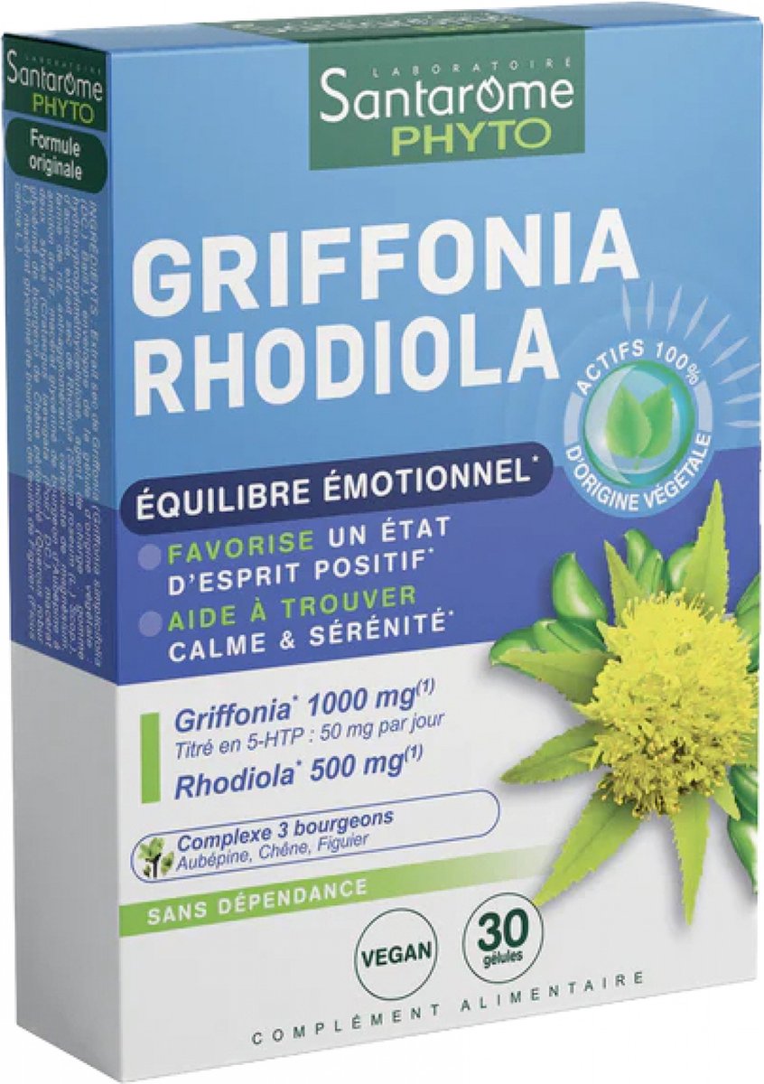 Goedkoopste Santarome Griffonia Rhodiola 30 Capsules