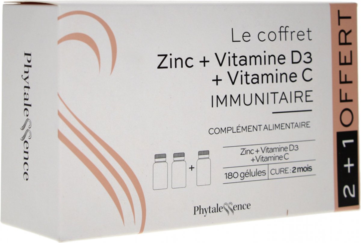 Phytalessence Zink + Vitamine D3 + Vitamine C Set Speciale Aanbieding