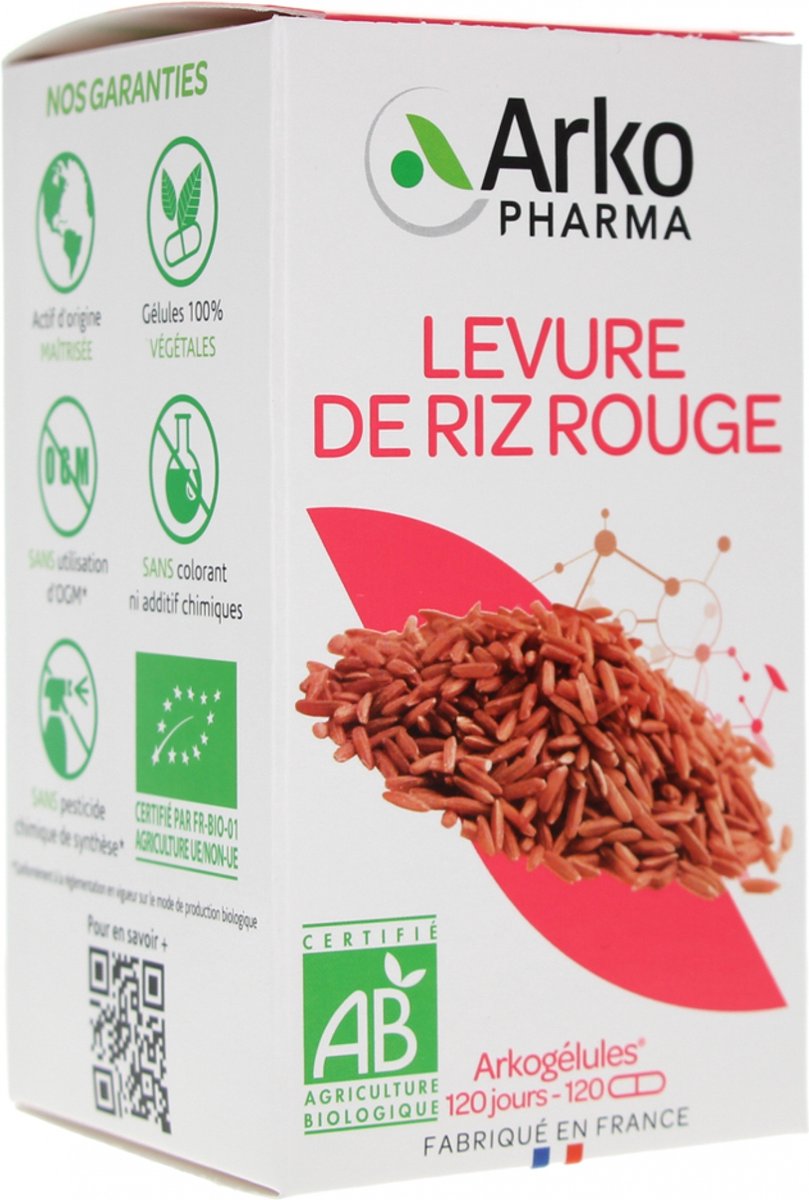 Goedkoopste Arkopharma Arkogélules Levure de Riz Rouge Bio 120 Gélules