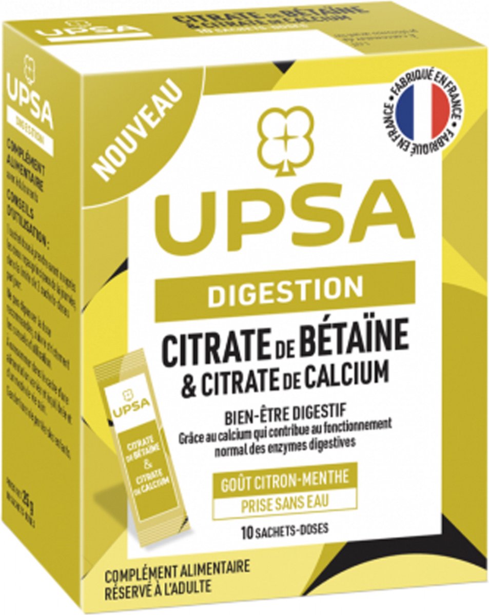 Goedkoopste UPSA Betaïnecitraat en Calciumcitraat 10 Zakjes
