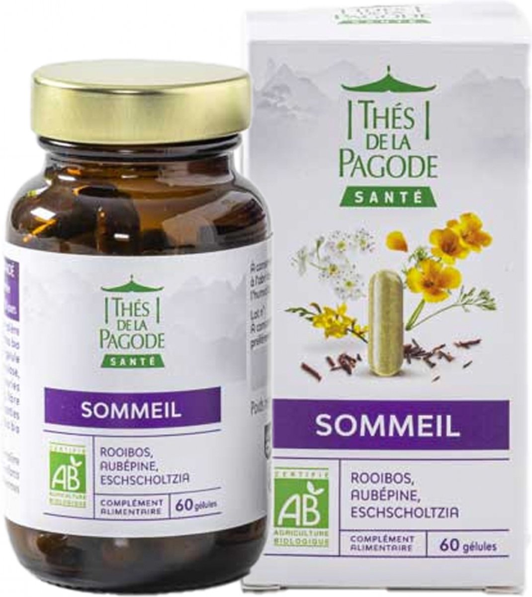 Thés de la Pagode Sommeil Bio 60 Capsules