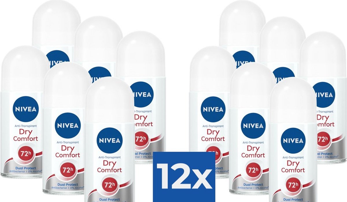 Nivea - Deodorant - Roller - Dry Comfort - 50ml x 12