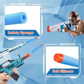 CHPN - Fléchettes adaptées à Nerf - Mega Blaster Guns - Fléchettes - Flèches - Bleu clair - 10 pièces - Fléchettes de tir - Mousse