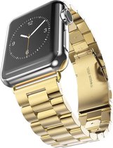 Jumada's - Watchband Bandje geschikt voor iwatch- Goud 42/44/45 MM - Smartwatch Armband - Roestvrij Staal - Horloge Band geschikt voor Apple Watch