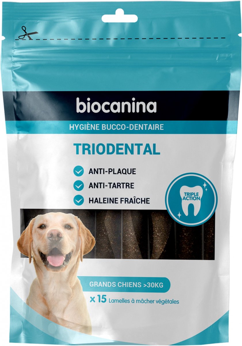 Biocanina Triodental Large Dogs 15 Groentereepjes