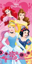 Disney Princess Ariel, Assepoester, Sneeuwwitje & Belle Strandlaken - 70 x 140 cm - Roze