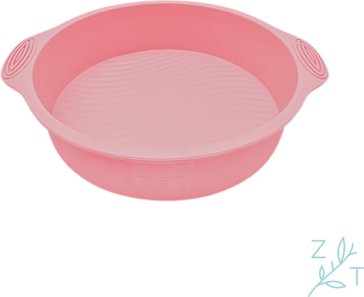 ZijTak - Ronde bakvorm - bakblik - bakken - cake - taart - gebak vorm - taartvorm - silicone - roze