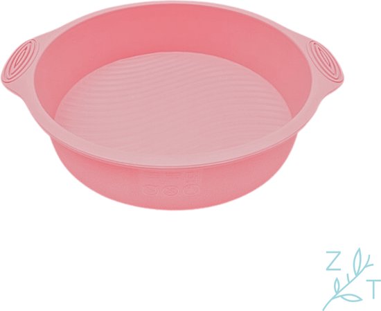 ZijTak - Ronde bakvorm - bakblik - bakken - cake - taart - gebak vorm - taartvorm - silicone - roze