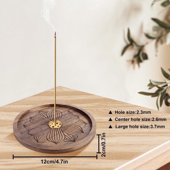 2 Pièces Porte-Encens En Bois De Bambou, Porte-Encens, Brun