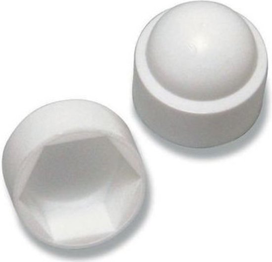 Cache-écrou M10 Wit - Pour écrous et boulons - Capuchon de protection - 10 pièces