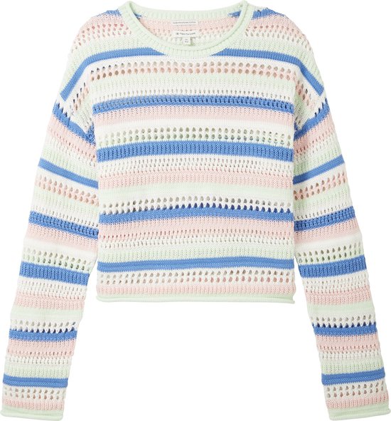 TOM TAILOR cropped striped pullover Meisjes Vest - Maat 176