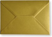 Cards & Crafts 50 Enveloppes métalliques de Luxe - C6 - or - 110 grammes - 162x114 mm