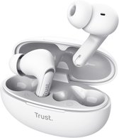Trust Yavi Bluetooth Earbuds - Volledig Draadloze Oordopjes met Noise-Cancelling Microfoons - Wit