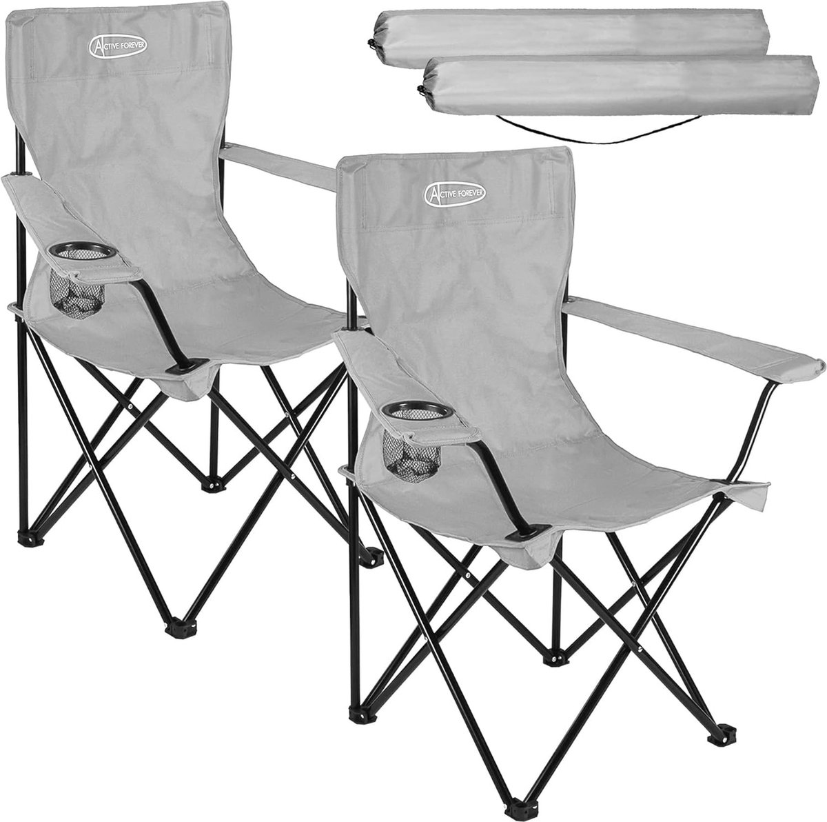 Opvouwbare Campingstoel 120 Kg Ultralichte Wandel-visstoel (Zwart