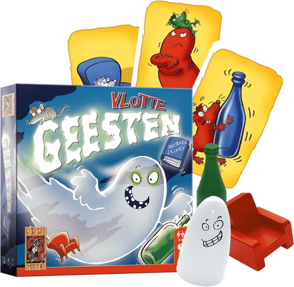 999 Games - Vlotte Geesten - Actiespel - Leuk snel spel voor tussendoor - Familiespel - Gezelschapsspel - Kinderspel - Klein cadeautje — afbeelding 4