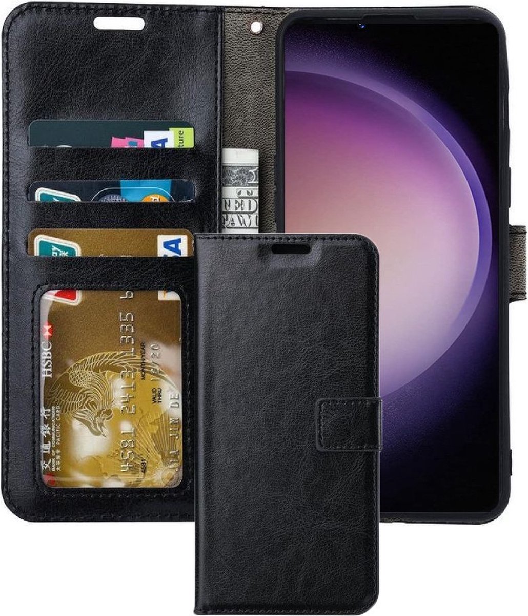 Portemonnee Book Case Hoesje Geschikt voor: Samsung Galaxy S23 Plus - Zwart